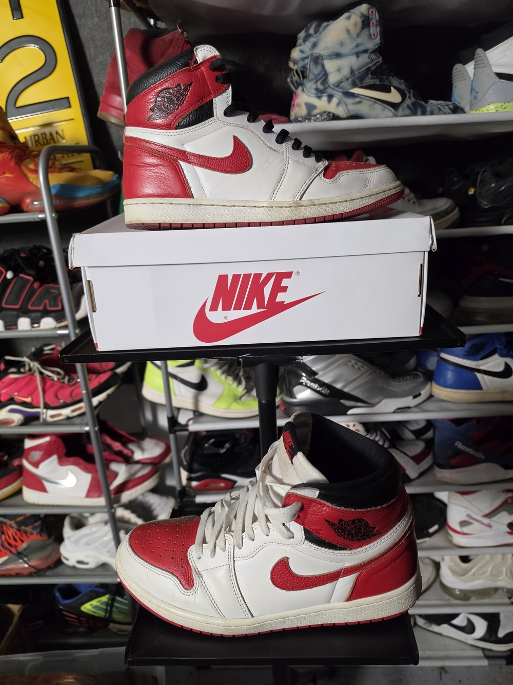 🔥 Nike Jordan 1 Heritage OG Red White Black High-Top Basketball Sneakers 10.5